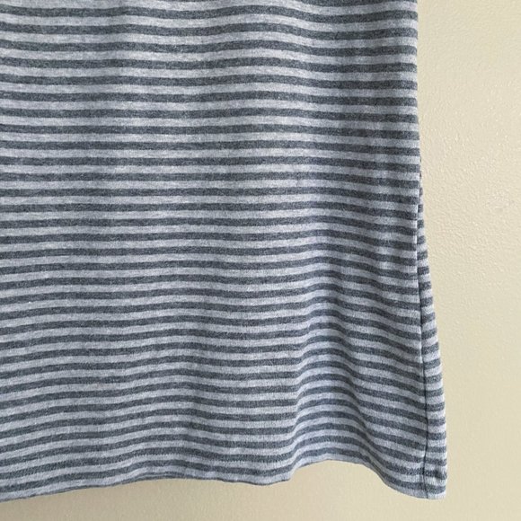Boden gray striped scoop neck short sleeve tshirt - Picture 3 of 4